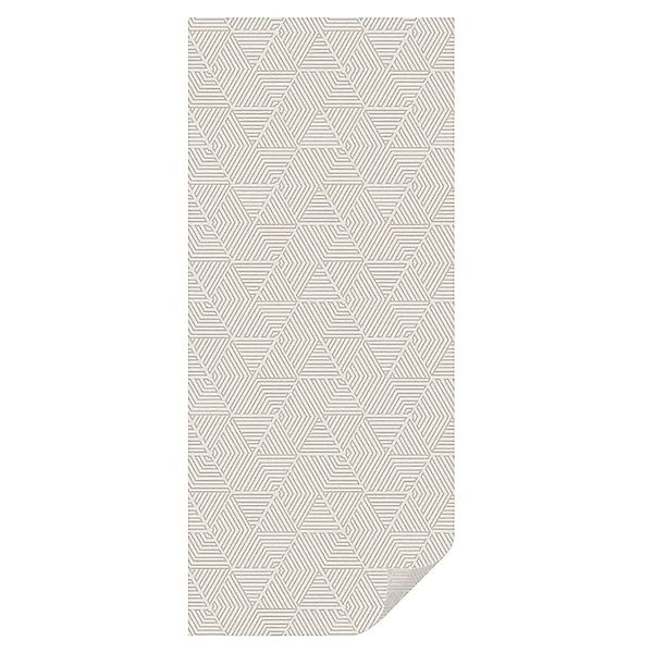 Tulup Buntglasfolie Lineare Dreiecke Fensterfolie Buntglas 50x116 cm Beige günstig online kaufen