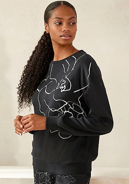 LASCANA Sweatshirt, mit Druck, Loungewear günstig online kaufen