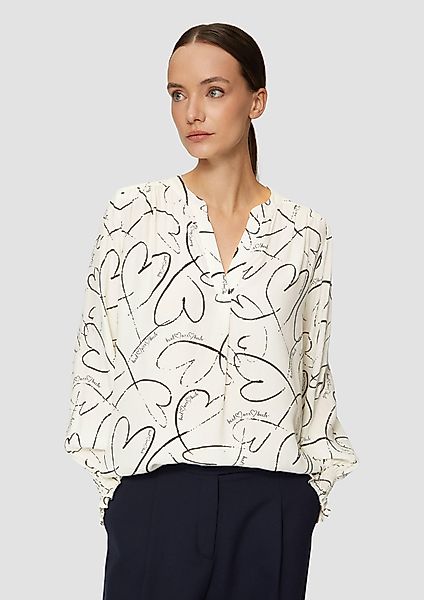 s.Oliver BLACK LABEL Langarmbluse Viskosebluse mit günstig online kaufen