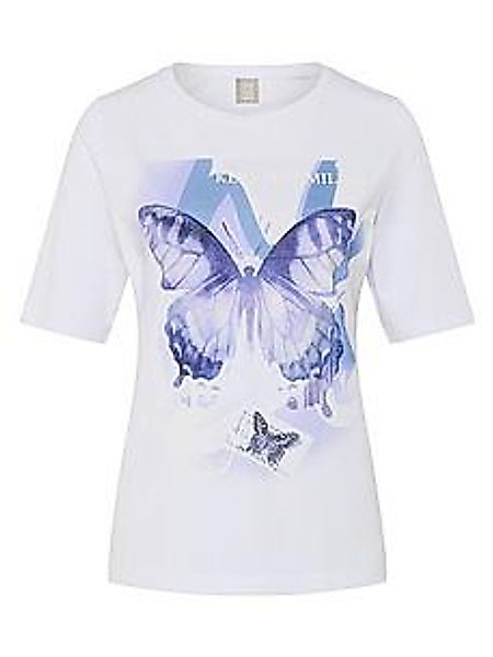 Rundhals-Shirt Rabe weiss günstig online kaufen