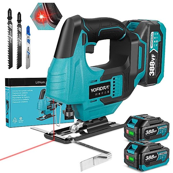 Yofidra Akku-Stichsäge Bürstenlos Elektro-Stichsägen 19mm Hublänge günstig online kaufen