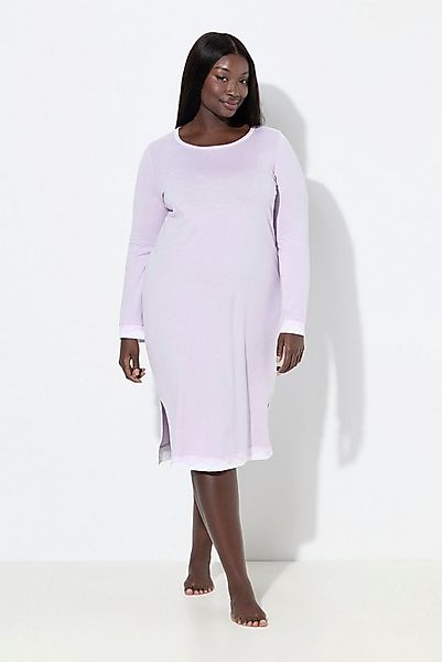 Ulla Popken Nachthemd Nachthemd Spitze oversized Rundhals Langarm günstig online kaufen