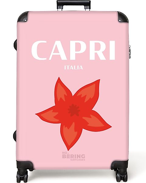 NoBoringSuitcases.com© Hartschalen-Trolley Rosa mit Capri Italien günstig online kaufen