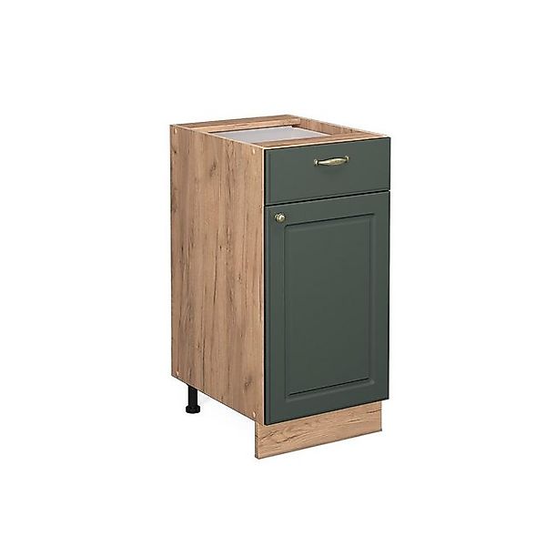 Vicco Küchenunterschrank Fame-Line Grün-Gold Landhaus/Goldkraft Eiche 40 cm günstig online kaufen