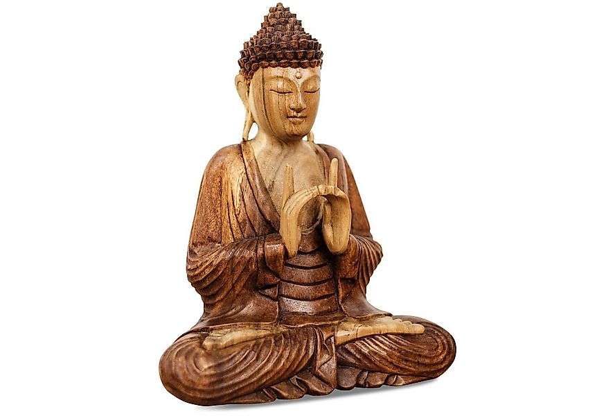 livasia Buddhafigur livasia Buddha Skulptur aus Holz, Statue (30cm/50cm Höh günstig online kaufen