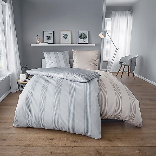 Kleine Wolke Wendebettwäsche "Lina" 2 Stk. tlg. im eleganten Streifendesign günstig online kaufen