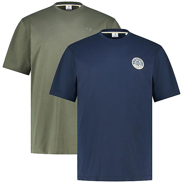 Pfundskerl Doppelpack T-Shirt mit Rundhalsausschnitt Farbe dunkelblau/oliv günstig online kaufen