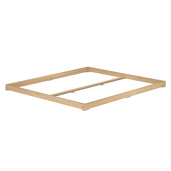 Erst-Holz Breites Bodenbett Doppelbett Buche Massiv 180 x 200 cm Modell 66 günstig online kaufen