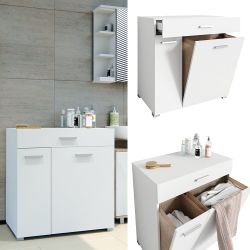 Vicco Wäscheschrank Matteo, Weiß, 75 x günstig online kaufen