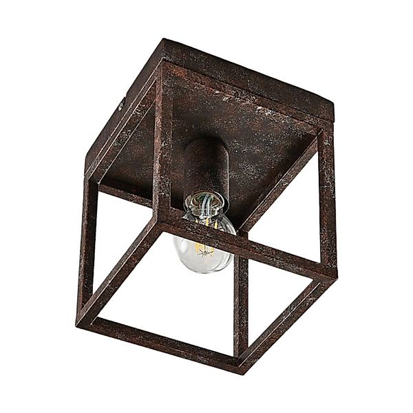 Lindby Deckenlampe Emin 9621503 Landhaus Vintage Rustikal in Braun aus Meta günstig online kaufen