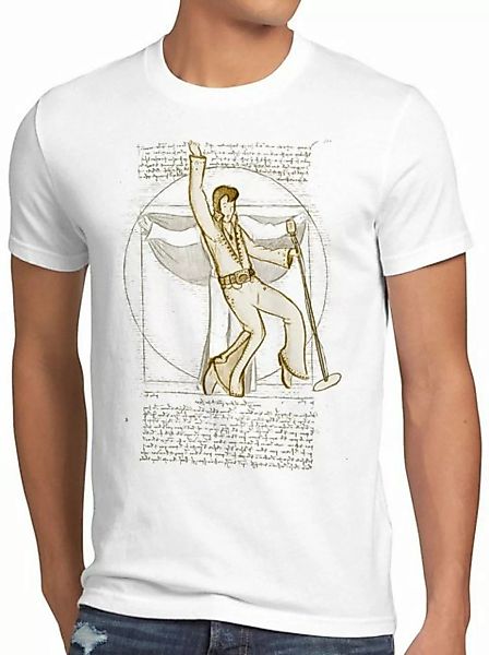 style3 Print-Shirt Herren T-Shirt Vitruvianischer King of Rock da vinci mem günstig online kaufen