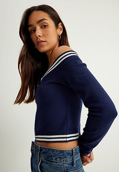 Koton Strickpullover U-Boot-Kragen Mit Reißverschlussdetail günstig online kaufen