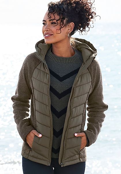 Vivance Steppjacke mit Strickfleece-Ärmeln günstig online kaufen
