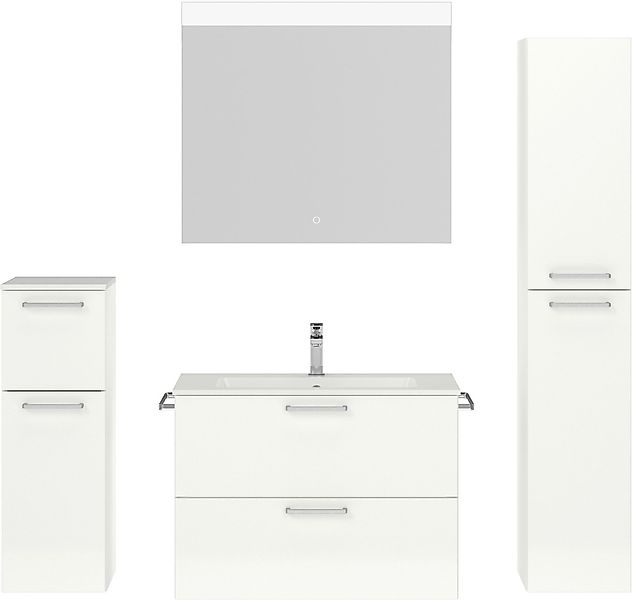 nobilia Badmöbel-Set "Tolvina", (4 St., vormontiert, mit Soft-Close), Hochg günstig online kaufen