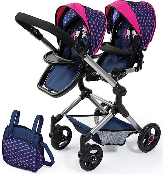 Bayer Zwillingspuppenwagen Twin Neo, blau/pink günstig online kaufen