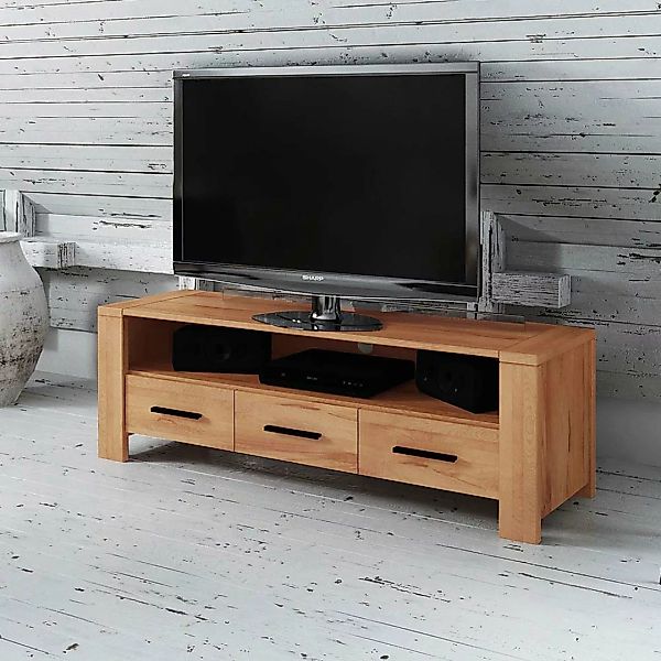 Fernsehmöbel aus Kernbuche Massivholz 50 cm hoch günstig online kaufen