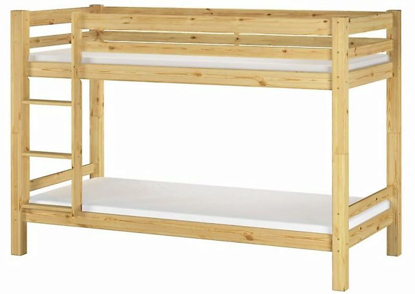 Erst-Holz® Etagenbett 90x200 Kiefer massiv mit  Rollrost und Matratzen natu günstig online kaufen