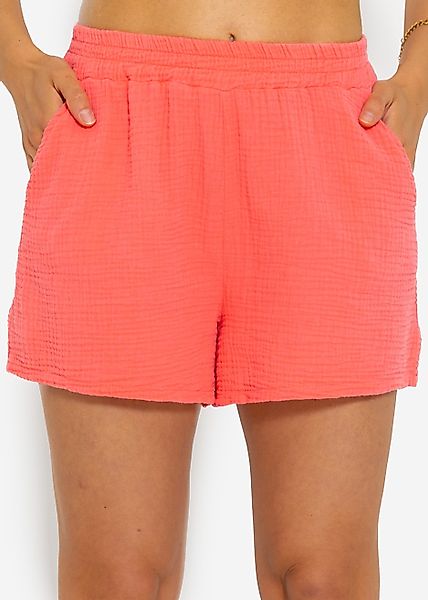 SASSYCLASSY Shorts High-Waist Musselin Shorts Damen günstig online kaufen