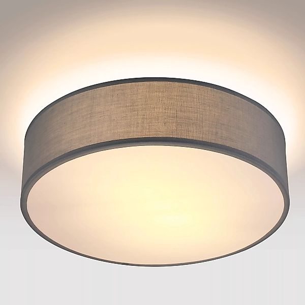 Deckenlampe Grau Stoff Ø38cm günstig online kaufen