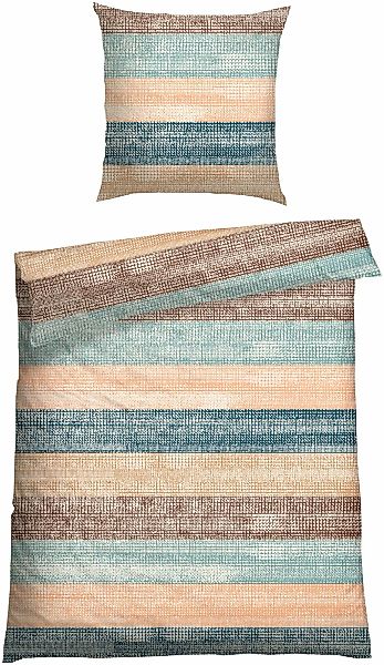 Schiesser Bettwäsche "Emilia aus weicher Baumwolle und texturierten Streife günstig online kaufen