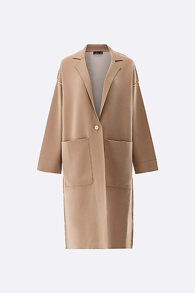 Mantel aus zweifarbigem Strick günstig online kaufen