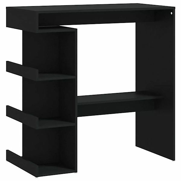 Bartisch Mit Regal Schwarz 100x50x101,5 Cm Spanplatte günstig online kaufen