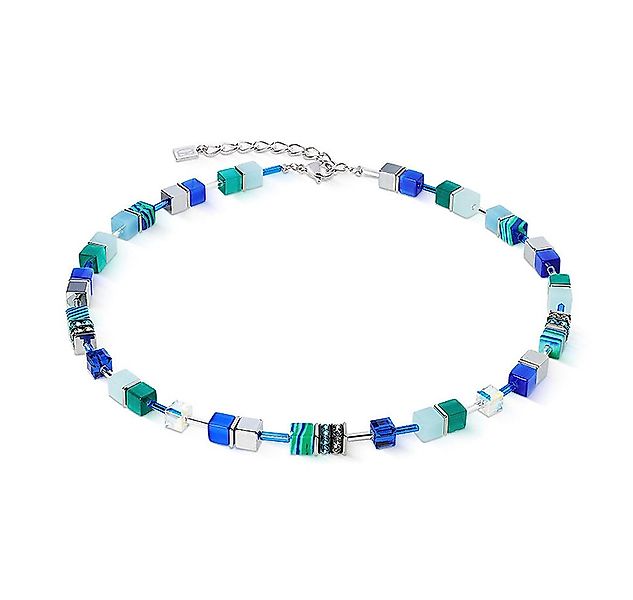 COEUR DE LION Collier Schmuck Edelstahl GeoCUBE® Duo Sparkling Ocean Würfel günstig online kaufen
