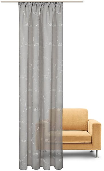 Gerster Gardine "Nelli" Kräuselband 1 Stk. tlg. Fertigschal - nature line günstig online kaufen