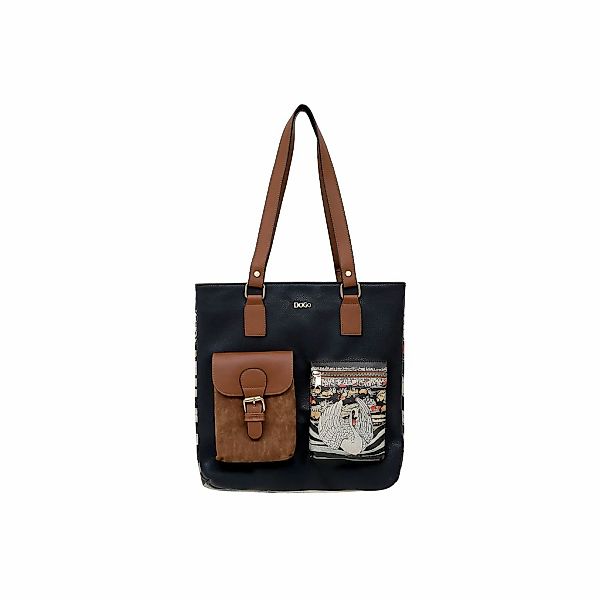 DOGO Umhängetasche "Multi Pocket Bag The Swan Softly Sleeps Damen Handtasch günstig online kaufen
