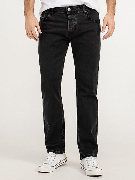 Lorenzo Loren Straight-Jeans Herren Jeans Schwarz LL-4007 günstig online kaufen
