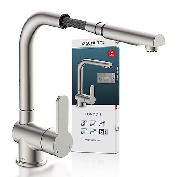 Schütte Spültischarmatur »LONDON« Niederdruck, 360° schwenkbarer Wasserhahn günstig online kaufen
