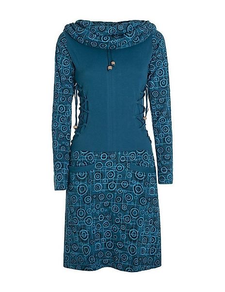 Vishes Jerseykleid Langarm Strickkleid Sweatshirtkleid mit Schnürung Elfen, günstig online kaufen