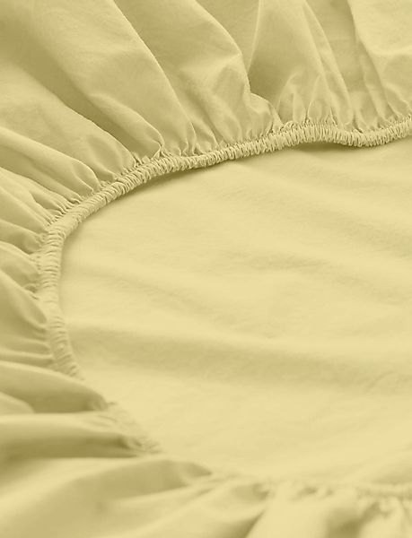 hessnatur Perkal Spannbettlaken aus Bio-Baumwolle - gelb - Größe 140-160x20 günstig online kaufen