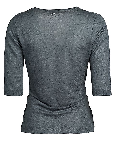Shirt In Wickeloptik Aus Leinen-jersey 'Linen Drape' günstig online kaufen