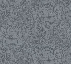 Bricoflor anthrazit Tapete mit Rosen Vlies Blumentapete Nostalgisch für Ess günstig online kaufen