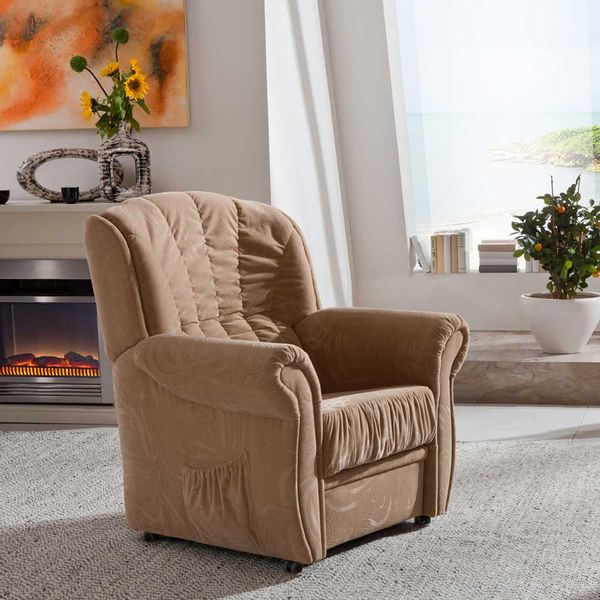 TV Sessel mit Federkern beige günstig online kaufen