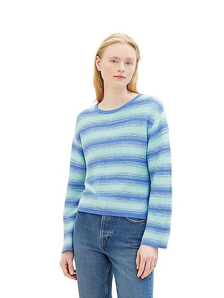 TOM TAILOR Denim Strickpullover in Streifen-Optik und mit Farbverlauf günstig online kaufen