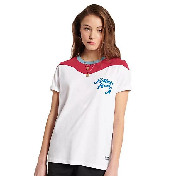Superdry Collegiate Colourblock Kurzarm T-shirt M Optic / Chilli Pepper günstig online kaufen