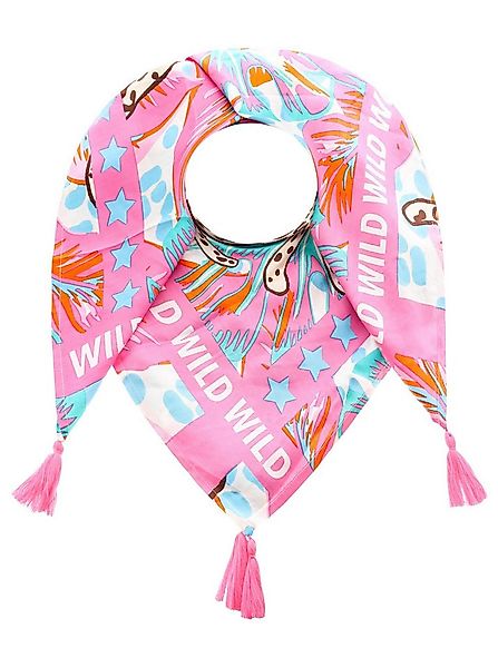 Zwillingsherz Modetuch Viereck "Wild Dschungel", mit Leoparden und Tasseln günstig online kaufen