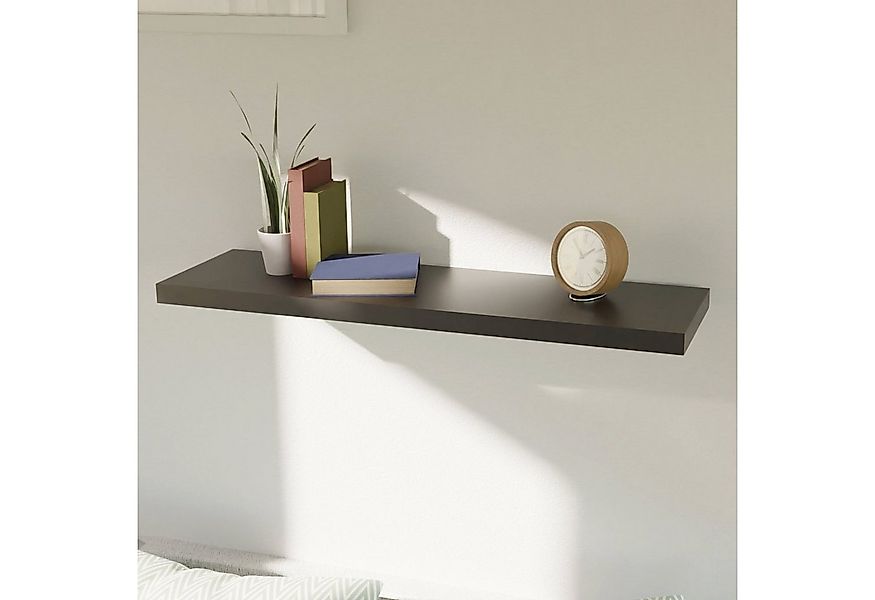 Mojawo Wandregal Wandboard Wandregal Regal Schwarz 120cm MDF PVC B120xH3,8x günstig online kaufen