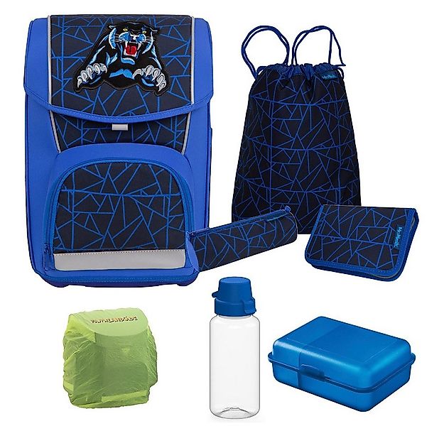 McNeill Schulranzen Basic WILD Schultaschen-Set Blau (Set, 7-tlg., inkl. Fe günstig online kaufen