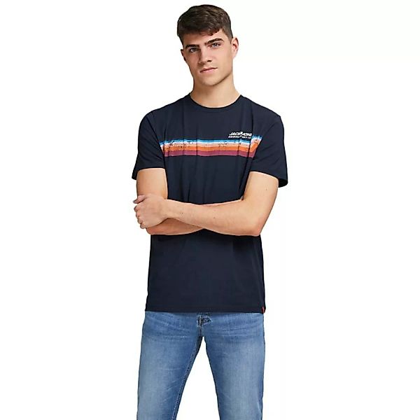 Jack & Jones Tyler Kurzärmeliges T-shirt S Navy Blazer / Regular Fit günstig online kaufen