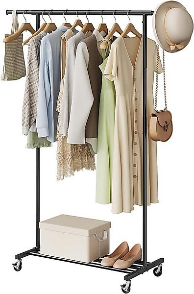 EUGAD Kleiderständer, (1 St), auf Rollen, Garderobenständer ausziehbare bis günstig online kaufen