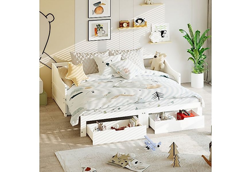 FUROKOY Schlafsofa Daybett Tagesbett Ausziehbett mit Lattenrost, 1 Teile, M günstig online kaufen