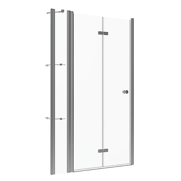 Aquabatos Falttür Duschtür 100 x 187 cm Duschabtrennung mit 20 cm Festteil günstig online kaufen