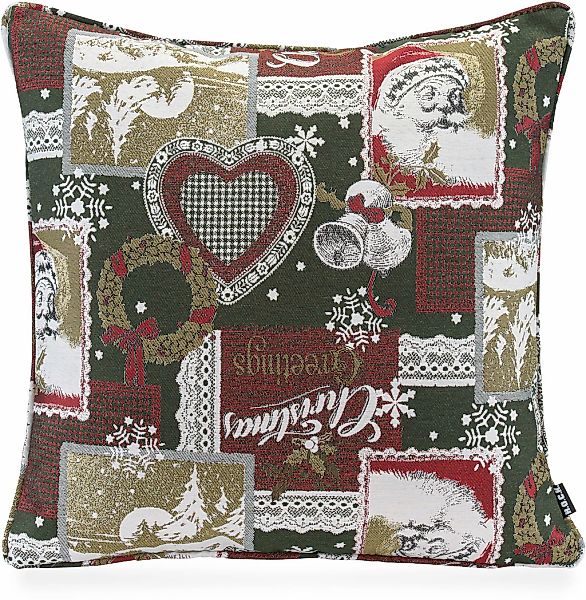 H.O.C.K. Dekokissen "Christmas Patch" traditionelles Patchkissen mit Weihna günstig online kaufen