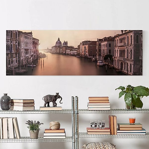 Leinwandbild - Panorama Abendstimmung in Venedig günstig online kaufen