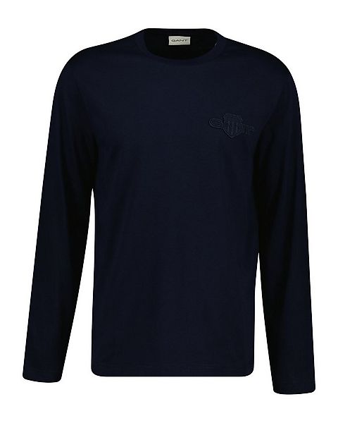 Gant Longsleeve TONAL SHIELD basic, Rundhals, regular fit, unifarben günstig online kaufen