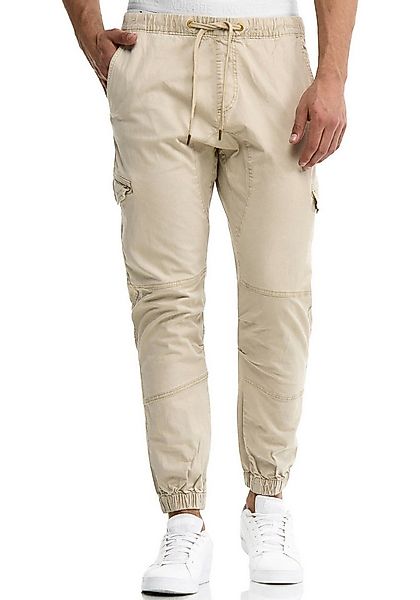 Indicode Cargohose INLevi mit seitlichen Cargotaschen und elastischen Bündc günstig online kaufen