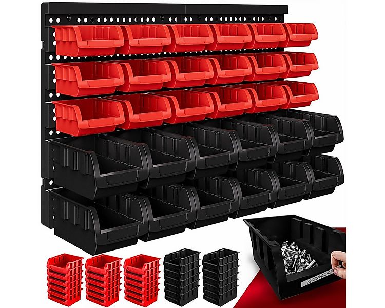 monzana Wandregal, Stapelboxen 32 tlg Box Starke Wandplatten Erweiterbar We günstig online kaufen